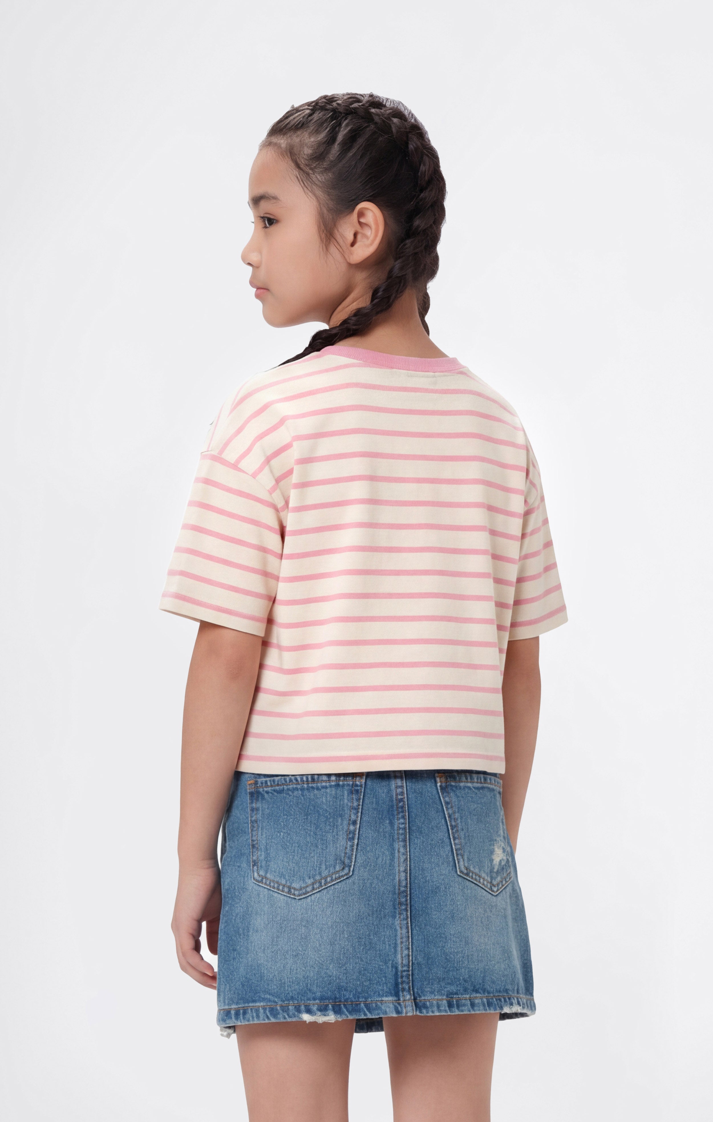 Girls’ Oversized Striped T-Shirt Icons