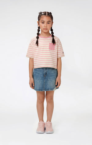 T-shirt rayée oversize pour fille Icons