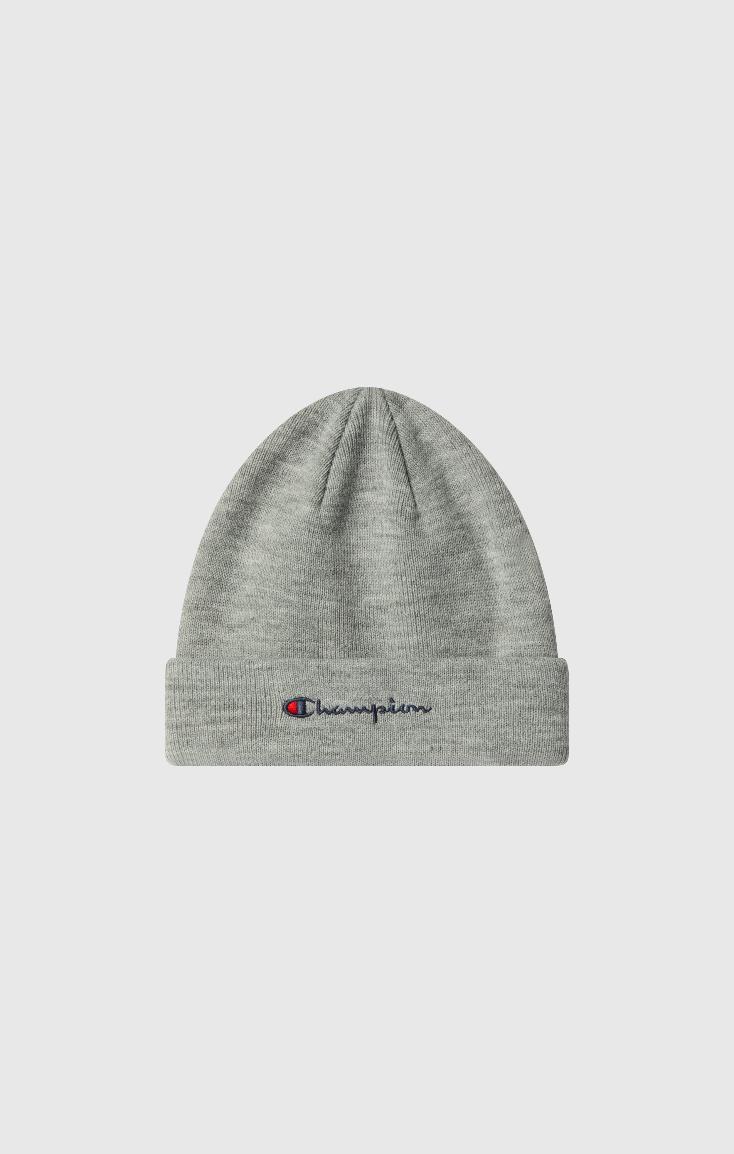 Embroidered Full Logo Beanie Cap Light Grey lifestyle caps