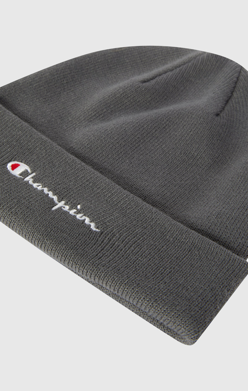 Embroidered Full Logo Beanie Cap Dark Grey lifestyle caps