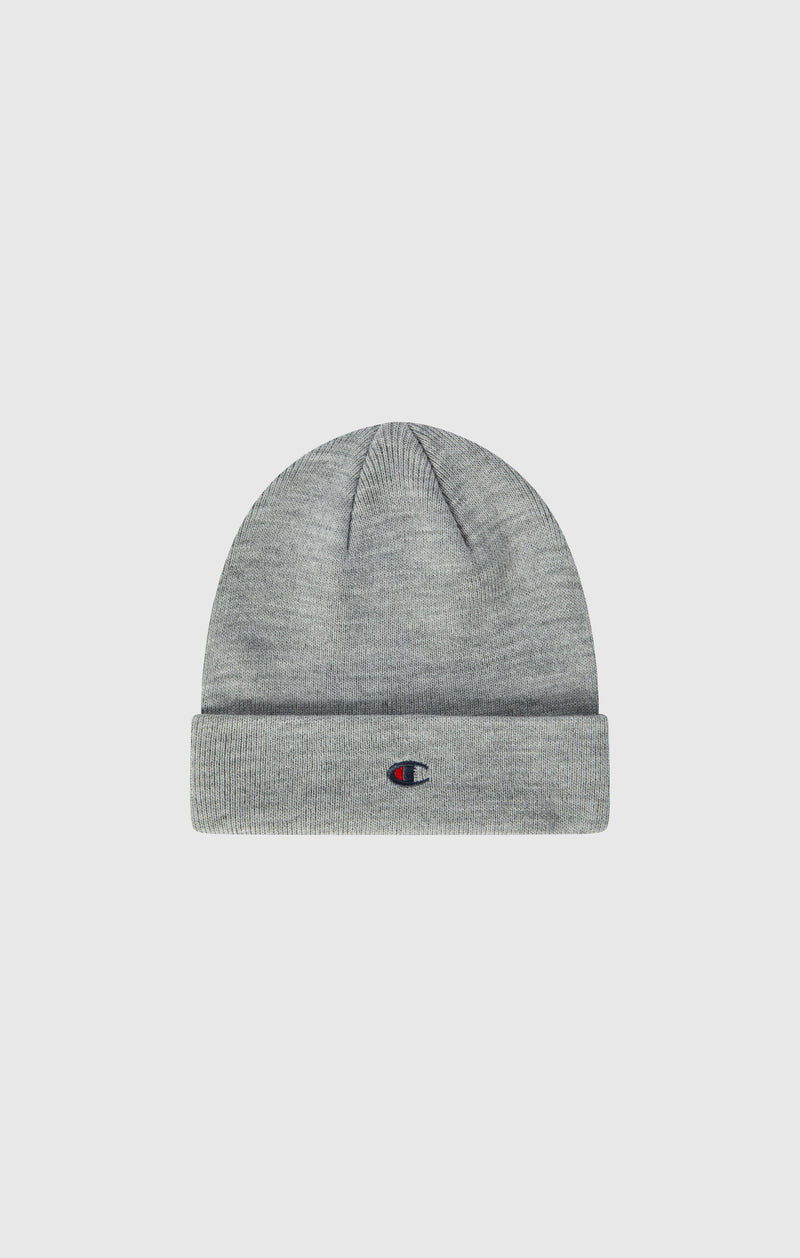Embroidered C Logo Beanie Cap Light Grey lifestyle caps Champion