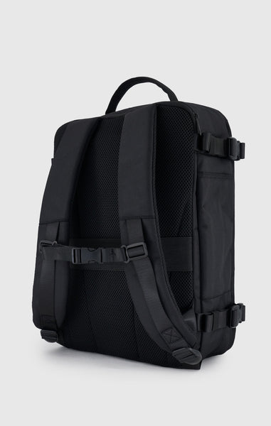 Sac à dos noir en toile épaisse