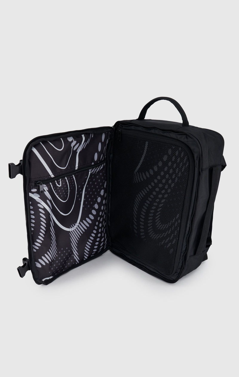 Sac à dos noir en toile épaisse
