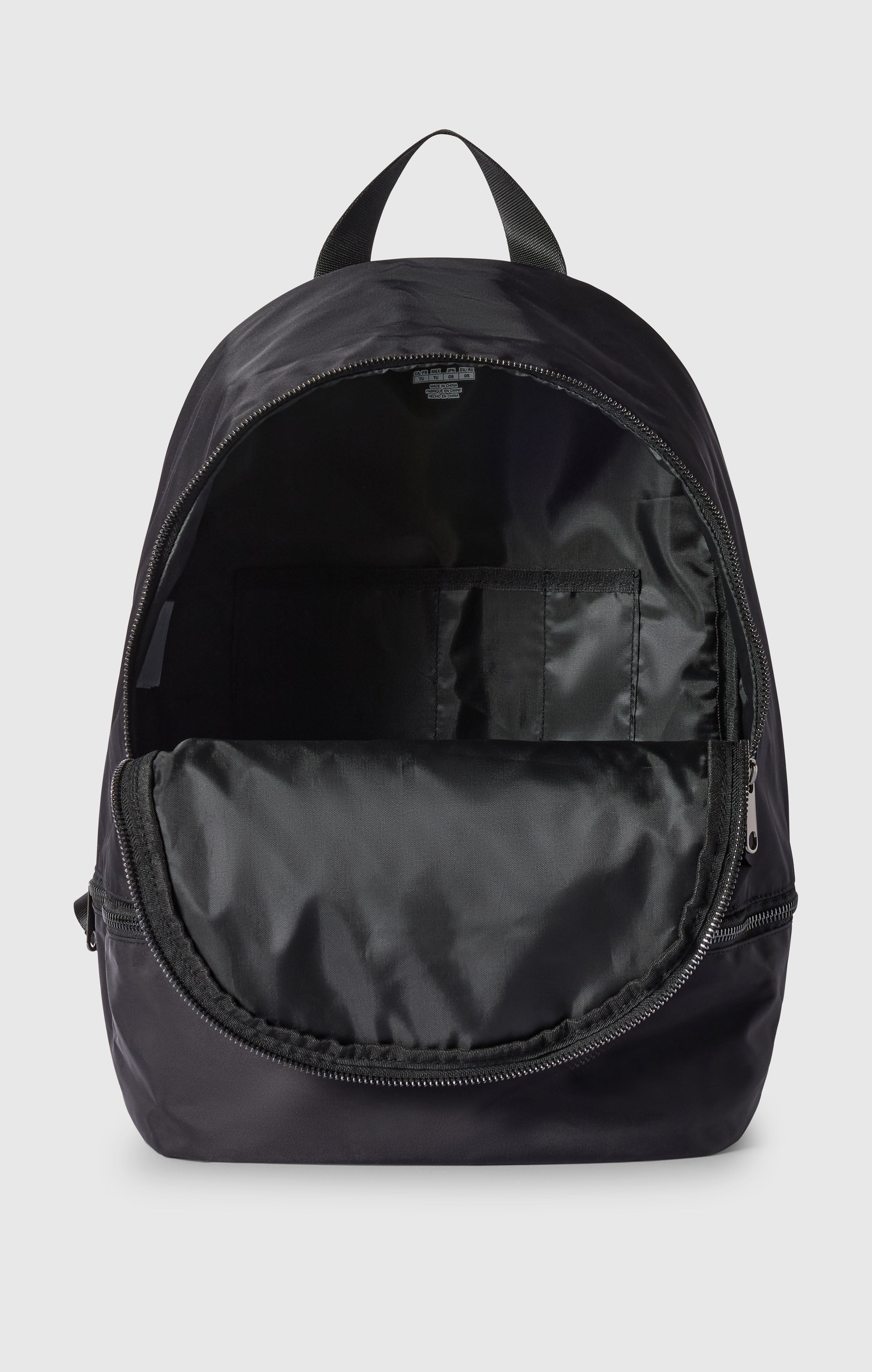 Satin Backpack with Bottom Compartment