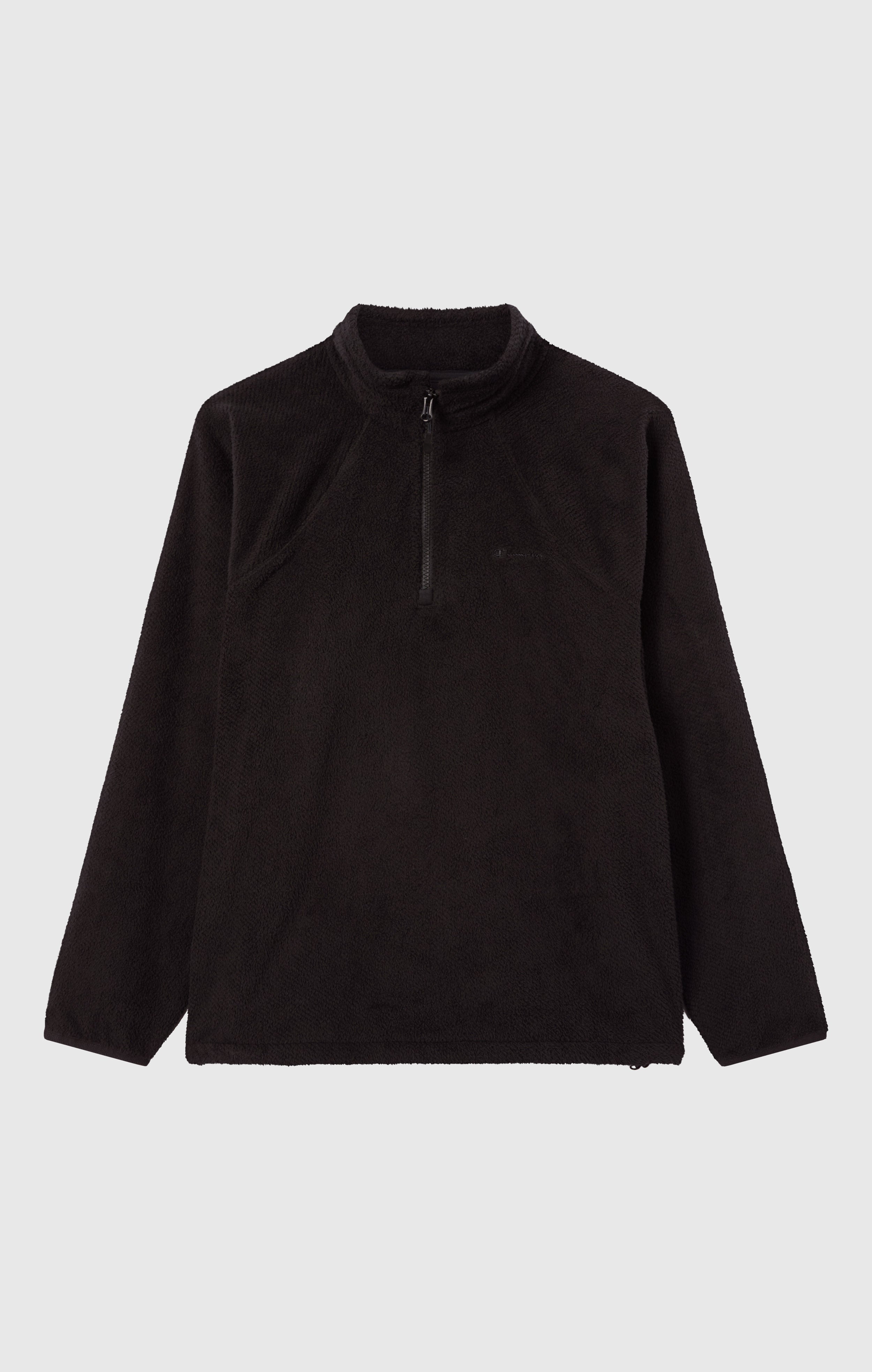 Felpa Mezza Zip con Interno Felpato Unisex Black Edition