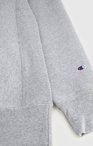 Reverse Weave Hooded Sweatshirt Made In USA Light Grey made in usa