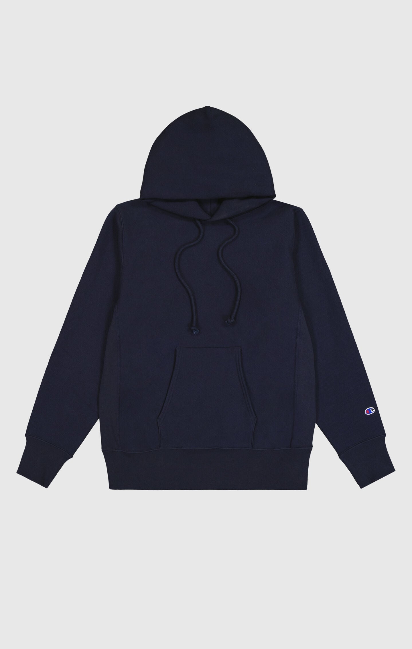 Reverse Weave Hooded Sweatshirt Made In USA navy blue made in usa