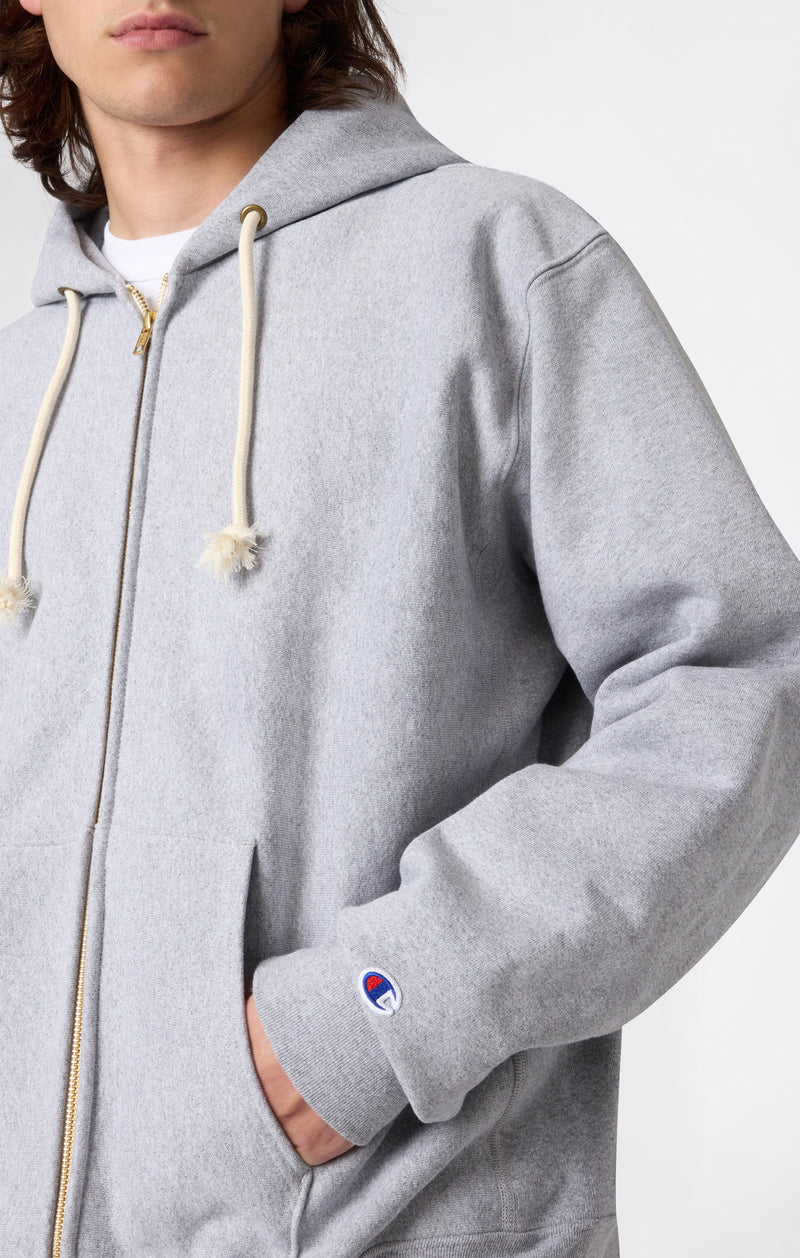 Men's Fleece Reverse Weave Zip Hooded Sweatshirt Made in USA