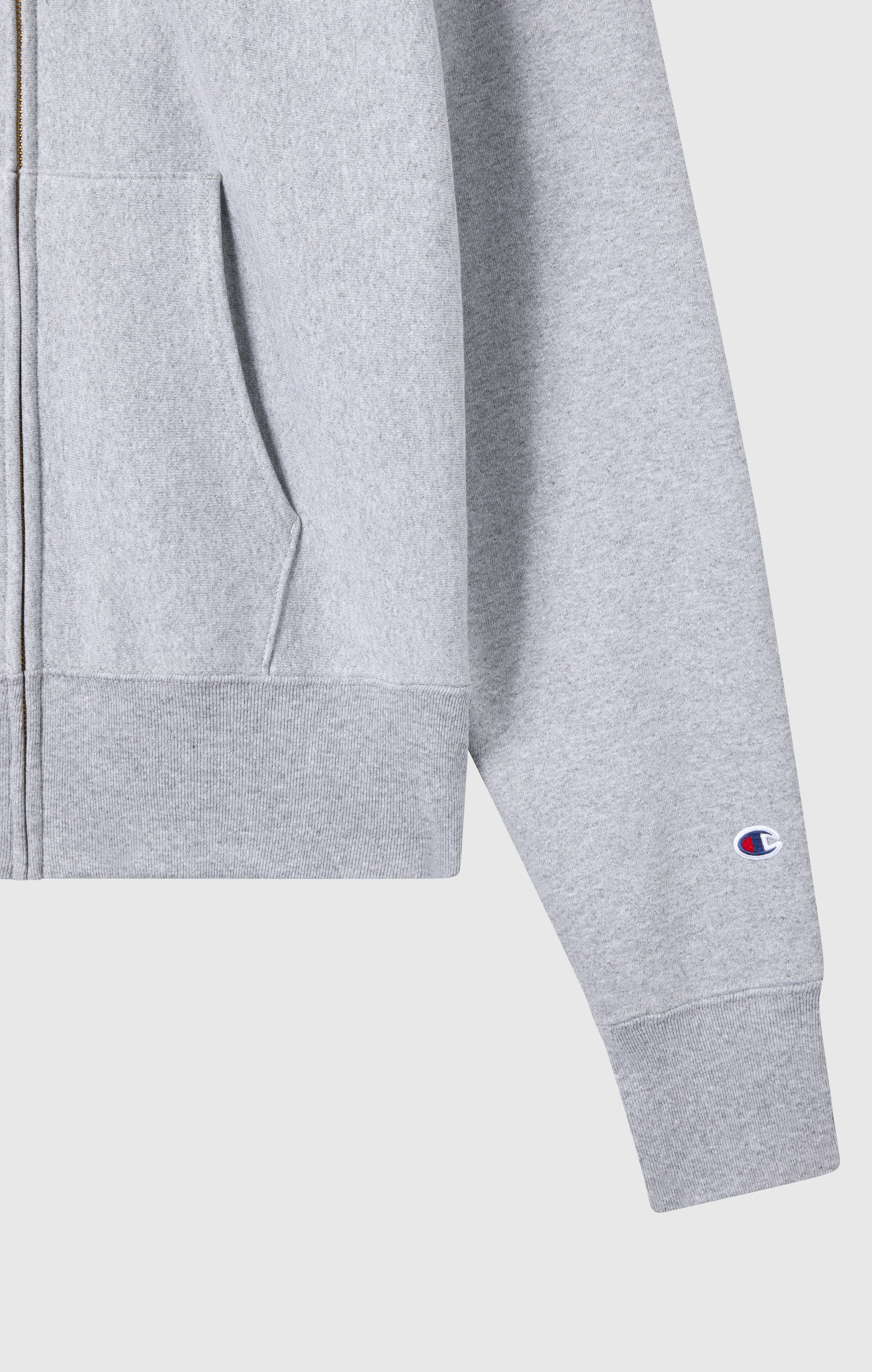 Men's Fleece Reverse Weave Zip Hooded Sweatshirt Made in USA Dark