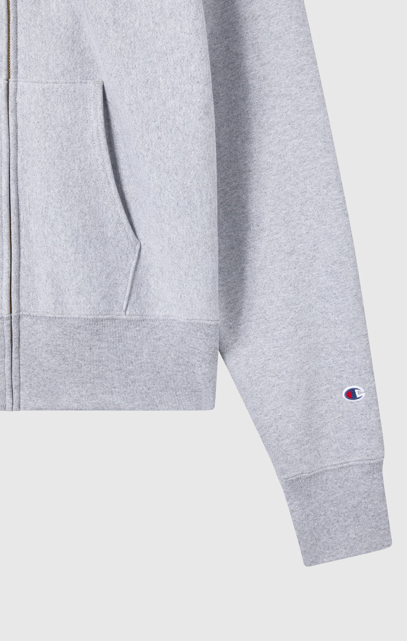 Sweat à Capuche Zippé Reverse Weave avec Intérieur Gratté Homme Made in USA