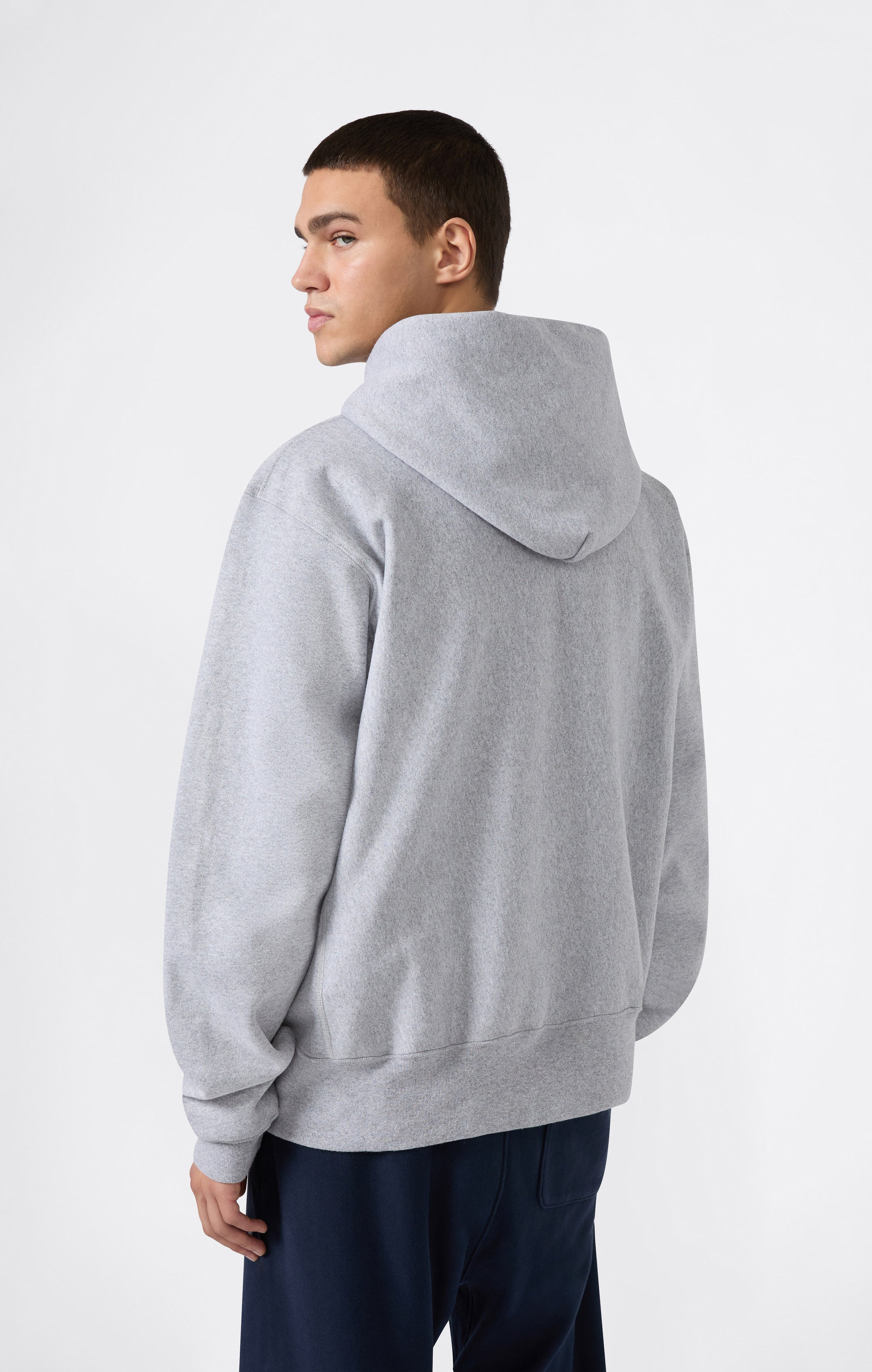 Sweat à Capuche Zippé Reverse Weave avec Intérieur Gratté Homme Made in USA