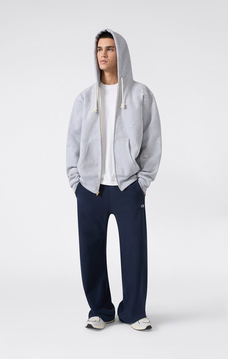 Sweat à Capuche Zippé Reverse Weave avec Intérieur Gratté Homme Made in USA