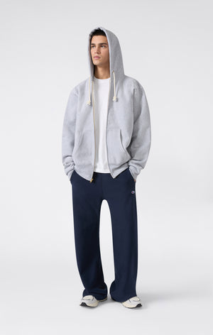 Sweat à Capuche Zippé Reverse Weave avec Intérieur Gratté Homme Made in USA