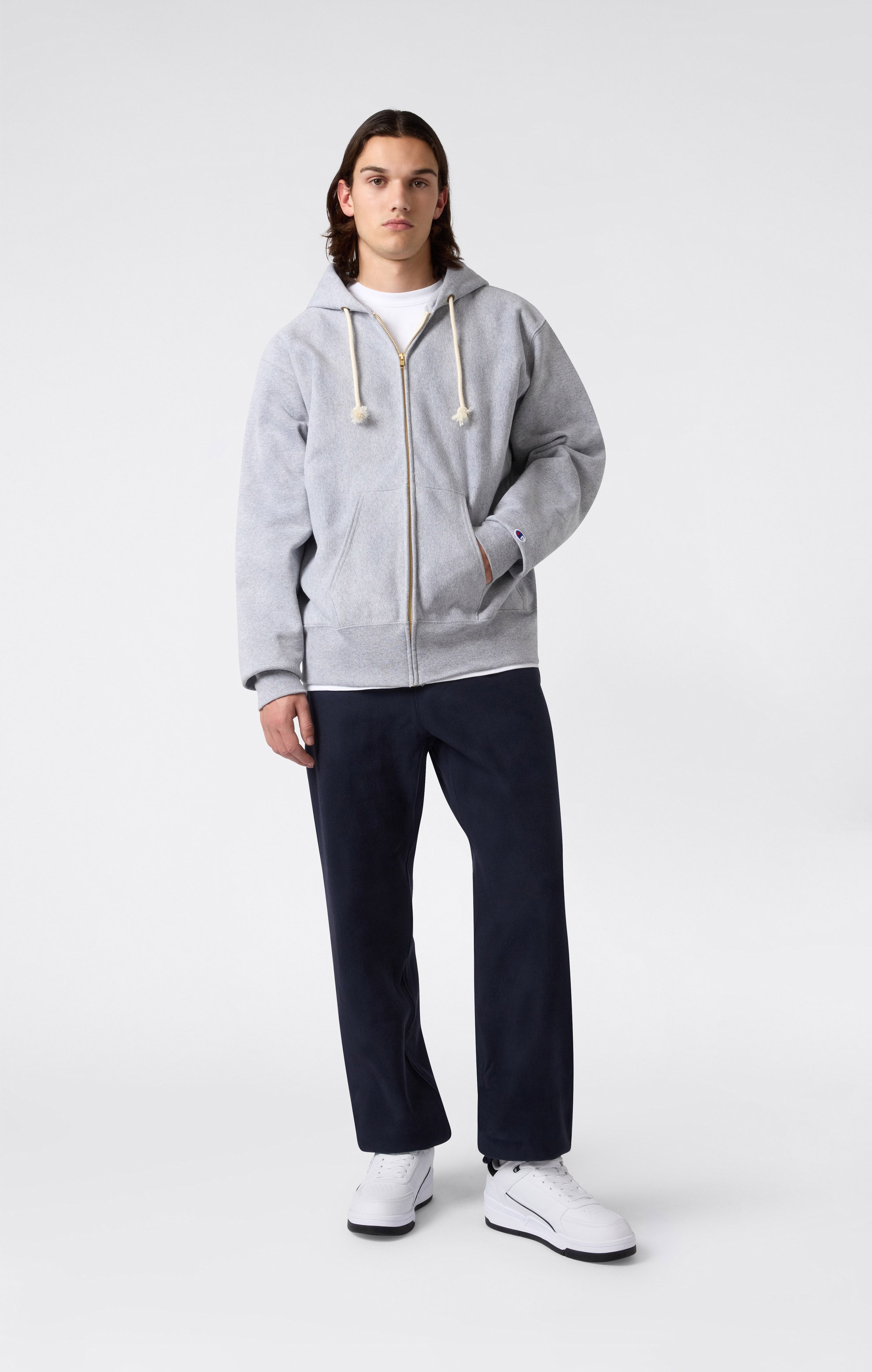 Men's Fleece Reverse Weave Zip Hooded Sweatshirt Made in USA