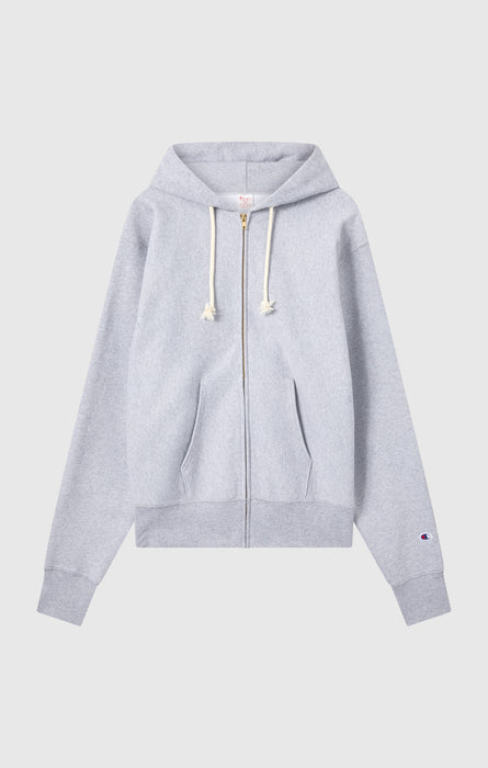 Felpa con Cappuccio e Zip Reverse Weave con Interno Felpato da Uomo Made in USA