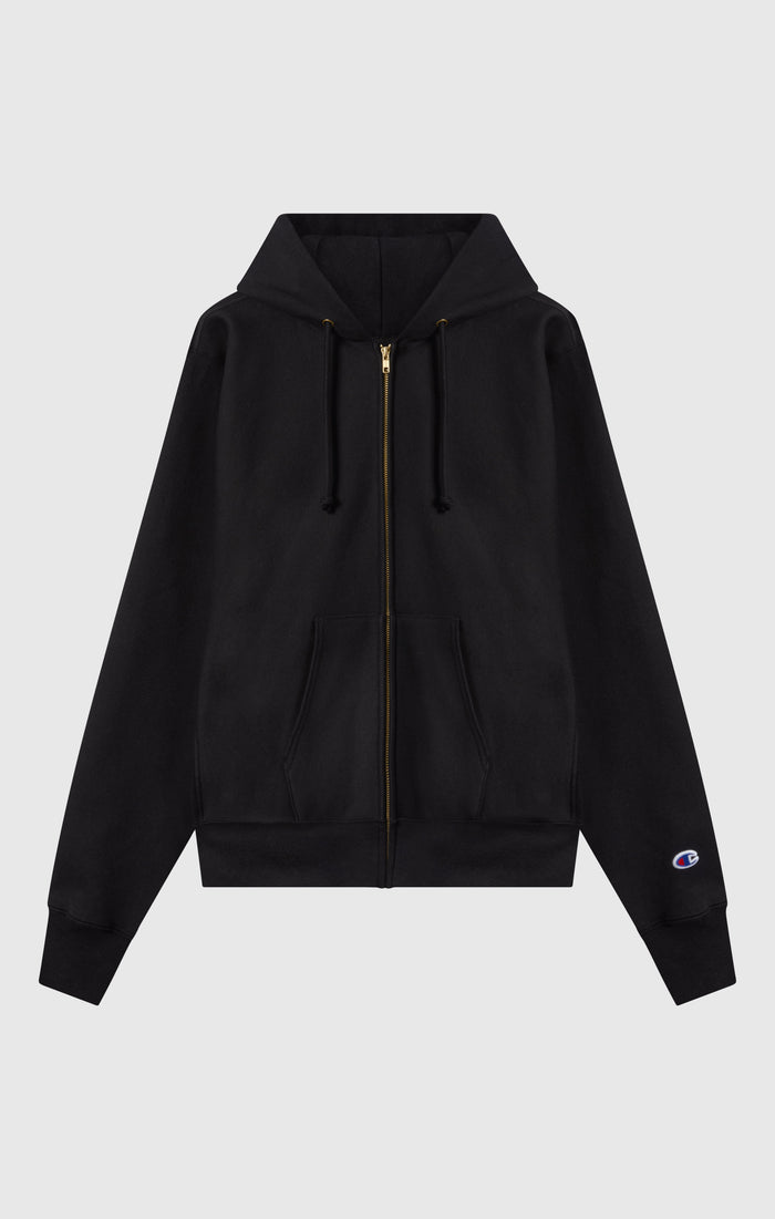 Felpa con Cappuccio e Zip Reverse Weave con Interno Felpato da Uomo Made in USA