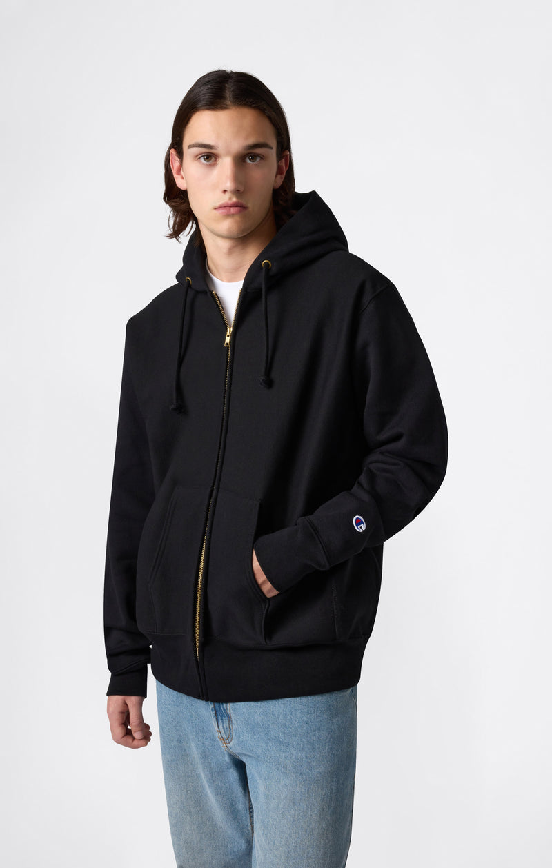 Men's Fleece Reverse Weave Zip Hooded Sweatshirt Made in USA