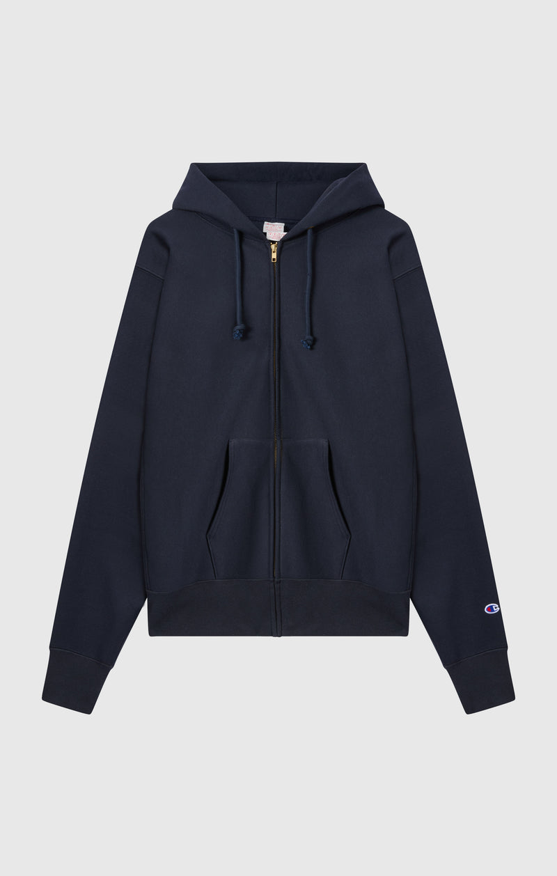 Men's Fleece Reverse Weave Zip Hooded Sweatshirt Made in USA