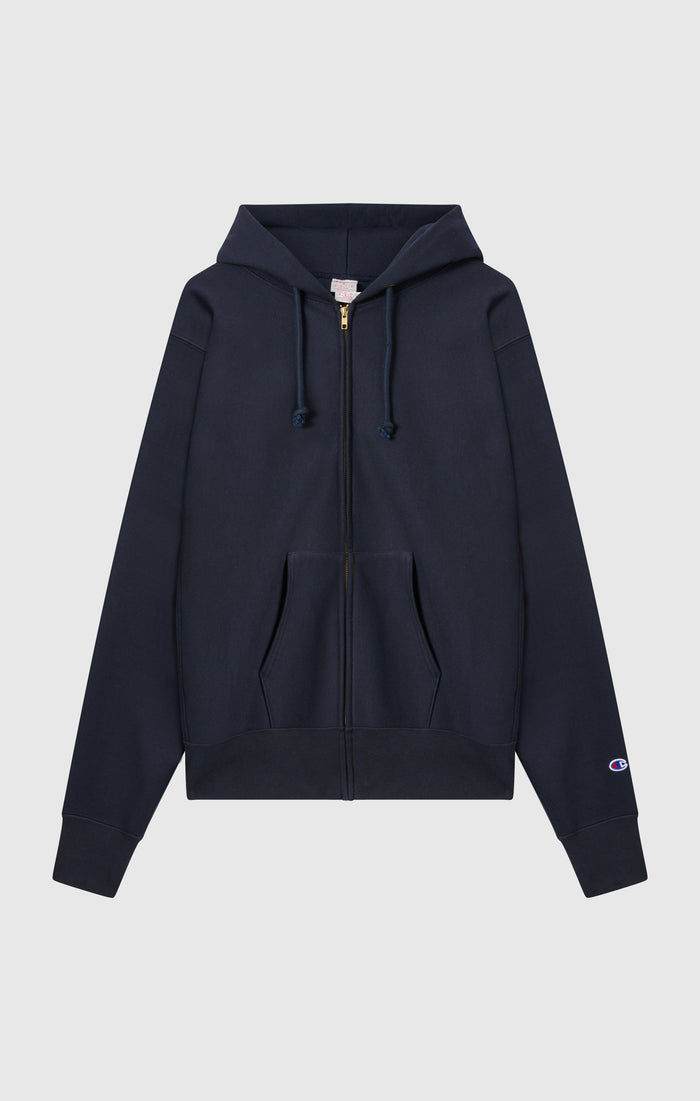 Men's Fleece Reverse Weave Zip Hooded Sweatshirt Made in USA