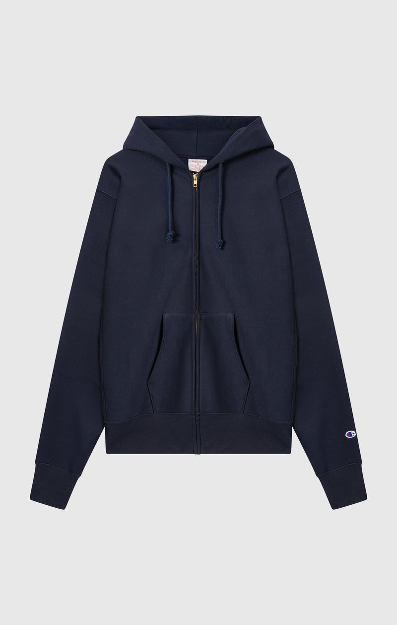 Sweat à Capuche Zippé Reverse Weave avec Intérieur Gratté Homme Made in USA