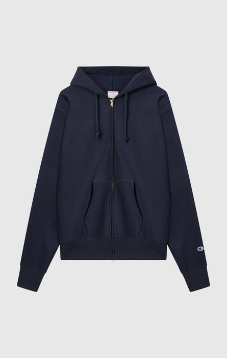 Felpa con Cappuccio e Zip Reverse Weave con Interno Felpato da Uomo Made in USA