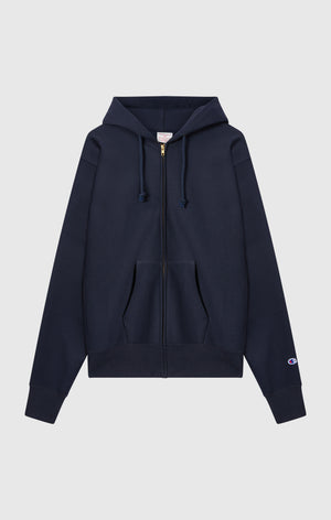 Sweat à Capuche Zippé Reverse Weave avec Intérieur Gratté Homme Made in USA