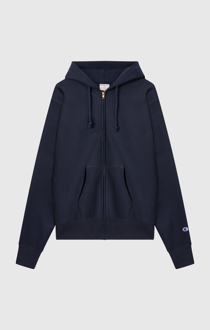 Men's Fleece Reverse Weave Zip Hooded Sweatshirt Made in USA
