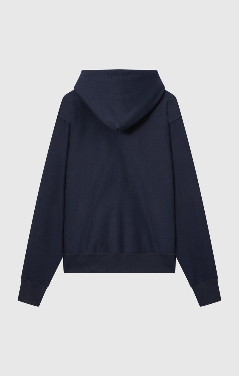 Sweat à Capuche Zippé Reverse Weave avec Intérieur Gratté Homme Made in USA