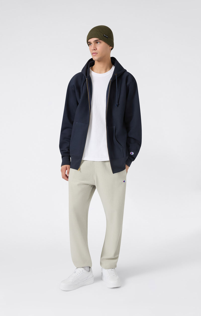 Sweat à Capuche Zippé Reverse Weave avec Intérieur Gratté Homme Made in USA