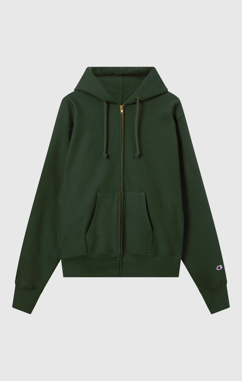 Sweat à Capuche Zippé Reverse Weave avec Intérieur Gratté Homme Made in USA