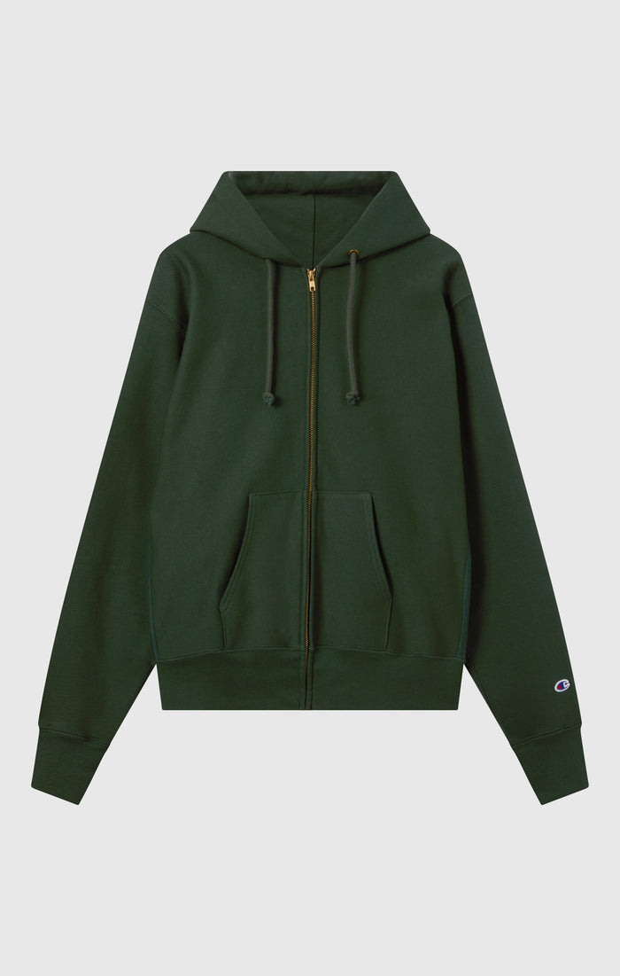Sweat à Capuche Zippé Reverse Weave avec Intérieur Gratté Homme Made in USA