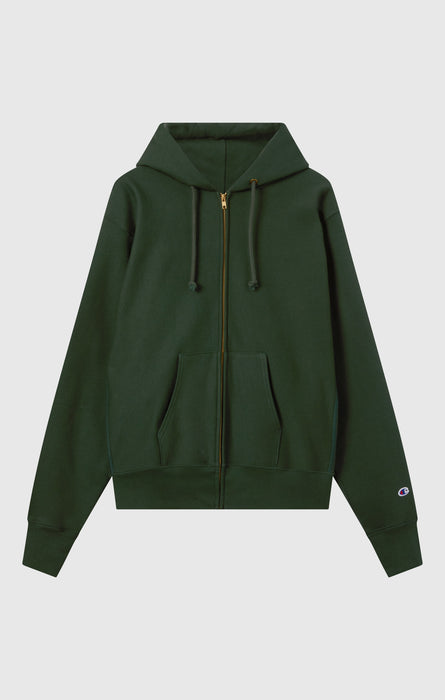 Felpa con Cappuccio e Zip Reverse Weave con Interno Felpato da Uomo Made in USA