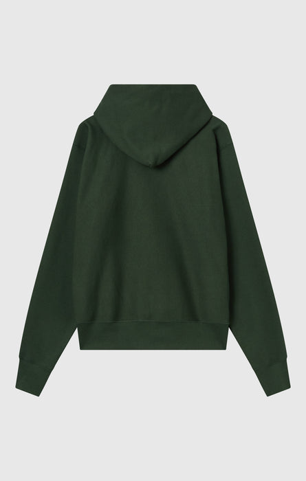 Felpa con Cappuccio e Zip Reverse Weave con Interno Felpato da Uomo Made in USA