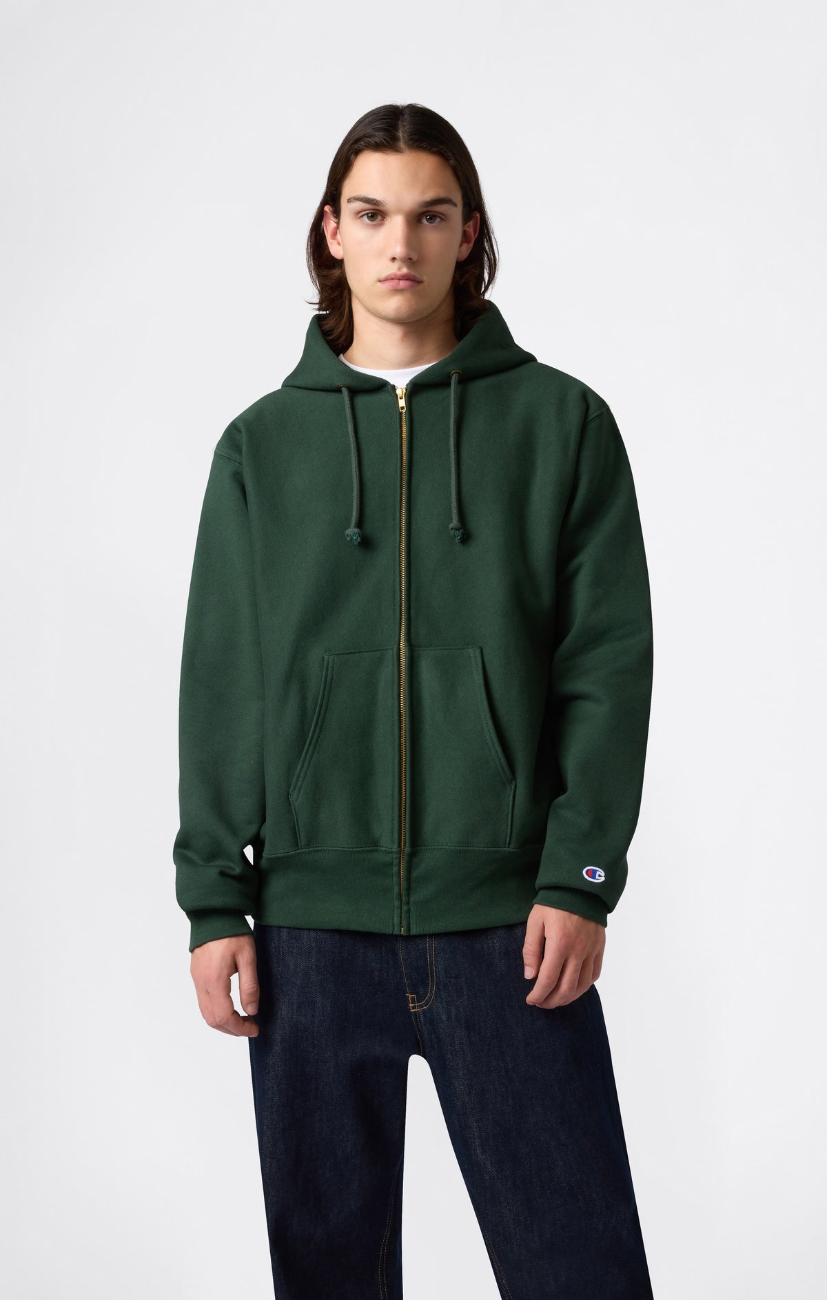 Men's Fleece Reverse Weave Zip Hooded Sweatshirt Made in USA