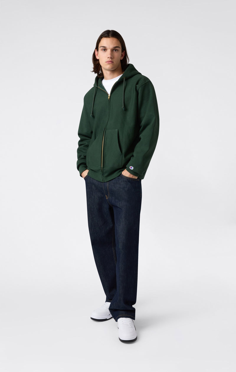 Sudadera con Capucha y Cremallera Reverse Weave con Interior Afelpado para Hombre Made in USA