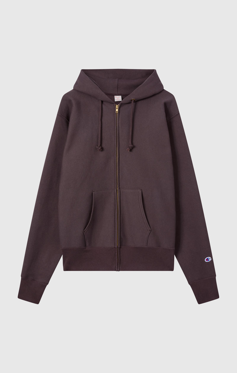 Sweat à Capuche Zippé Reverse Weave avec Intérieur Gratté Homme Made in USA