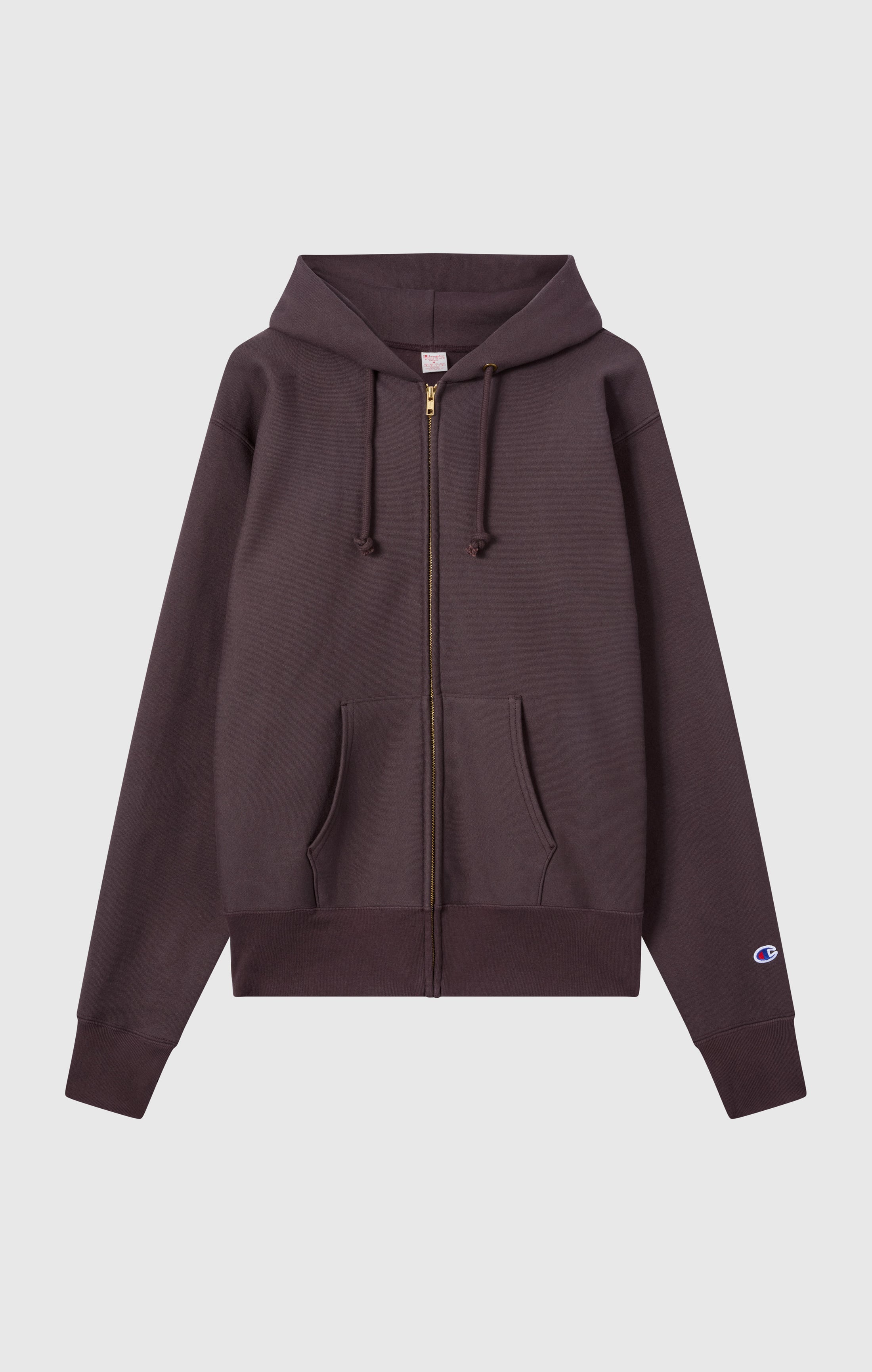 Sweat à Capuche Zippé Reverse Weave avec Intérieur Gratté Homme Made in USA