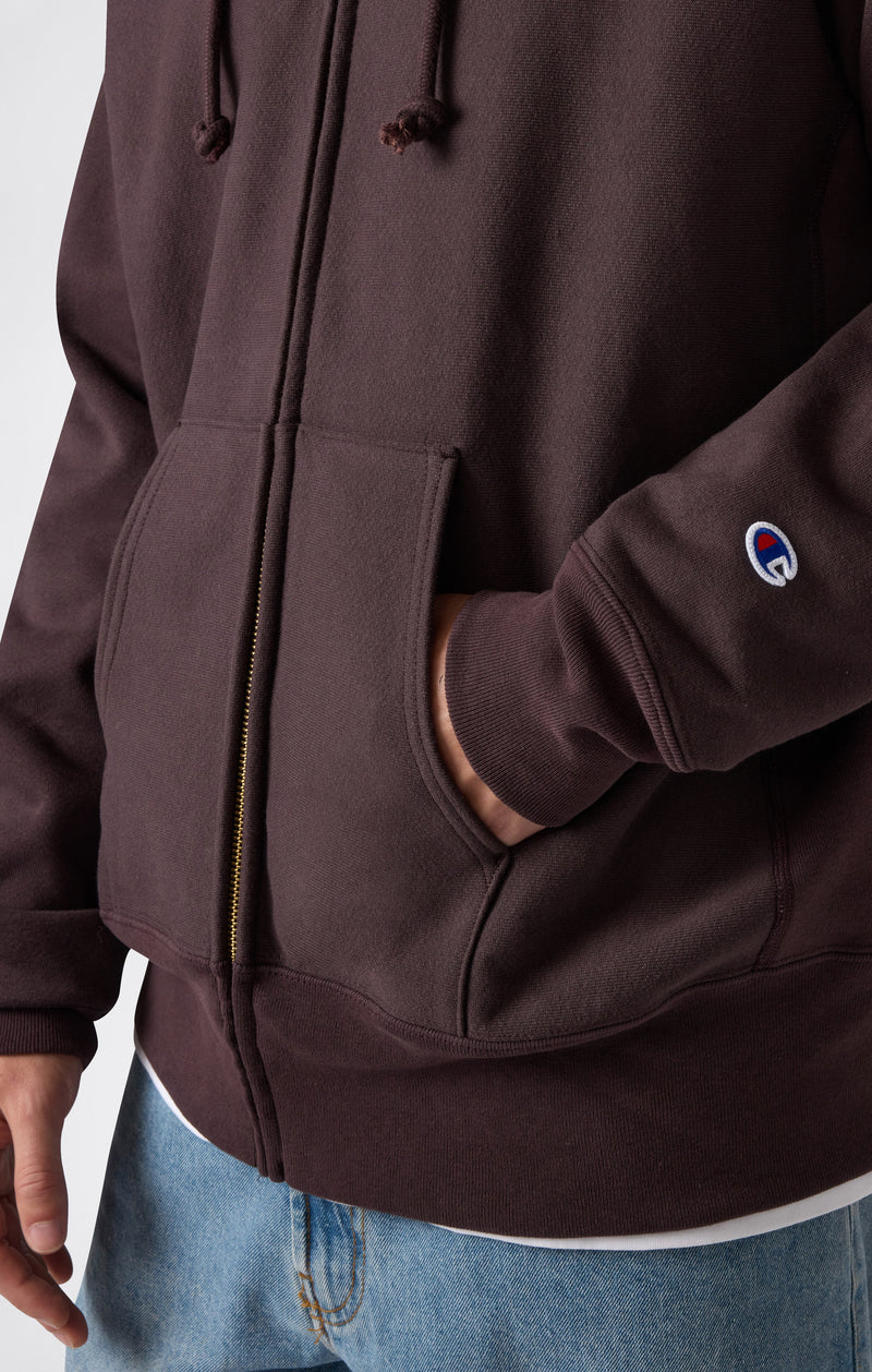 Men's Fleece Reverse Weave Zip Hooded Sweatshirt Made in USA