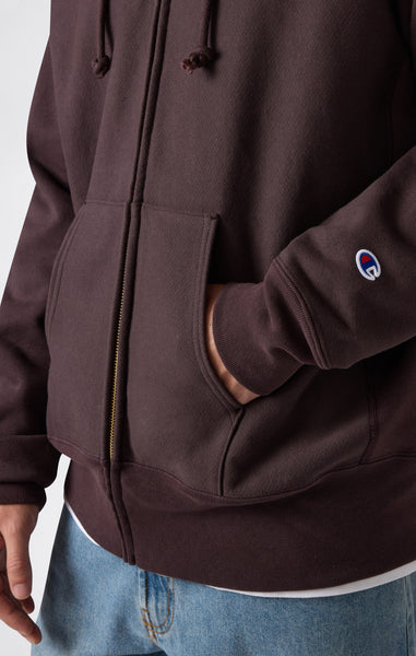 Men's Fleece Reverse Weave Zip Hooded Sweatshirt Made in USA