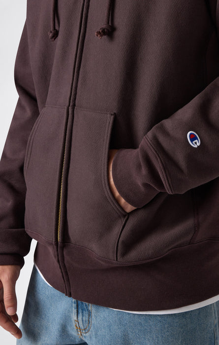 Men's Fleece Reverse Weave Zip Hooded Sweatshirt Made in USA