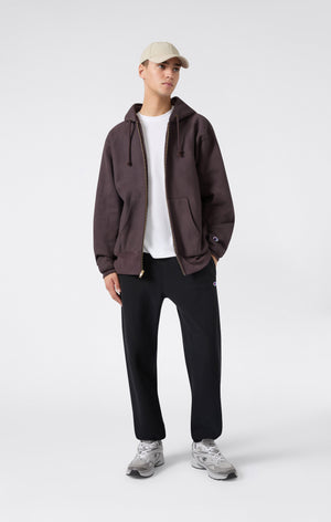 Sweat à Capuche Zippé Reverse Weave avec Intérieur Gratté Homme Made in USA