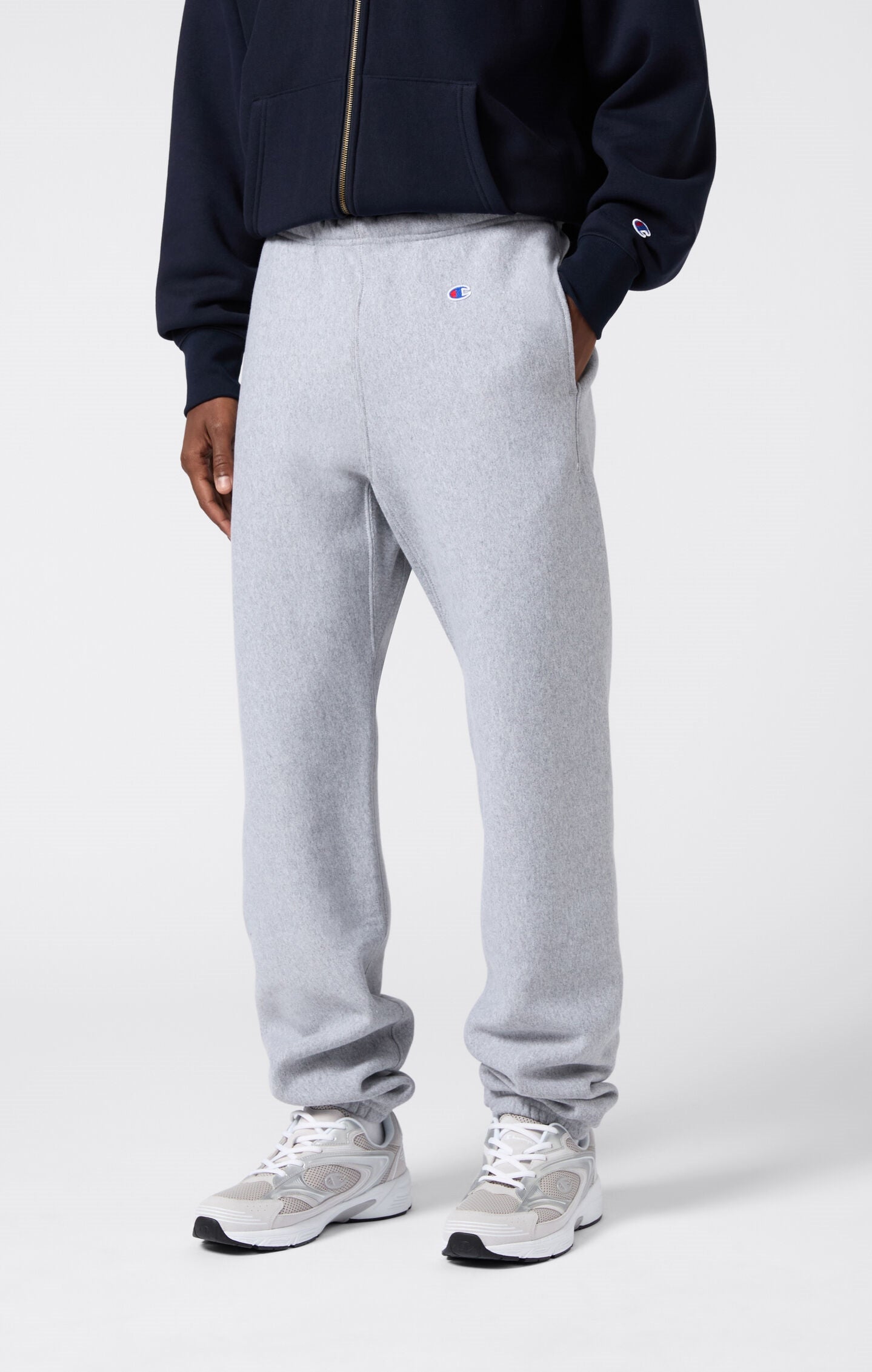 Champion ReverseWeave sweat college AL47 Reverse Weave Sweat Pants Made In USA Light Grey made in usa