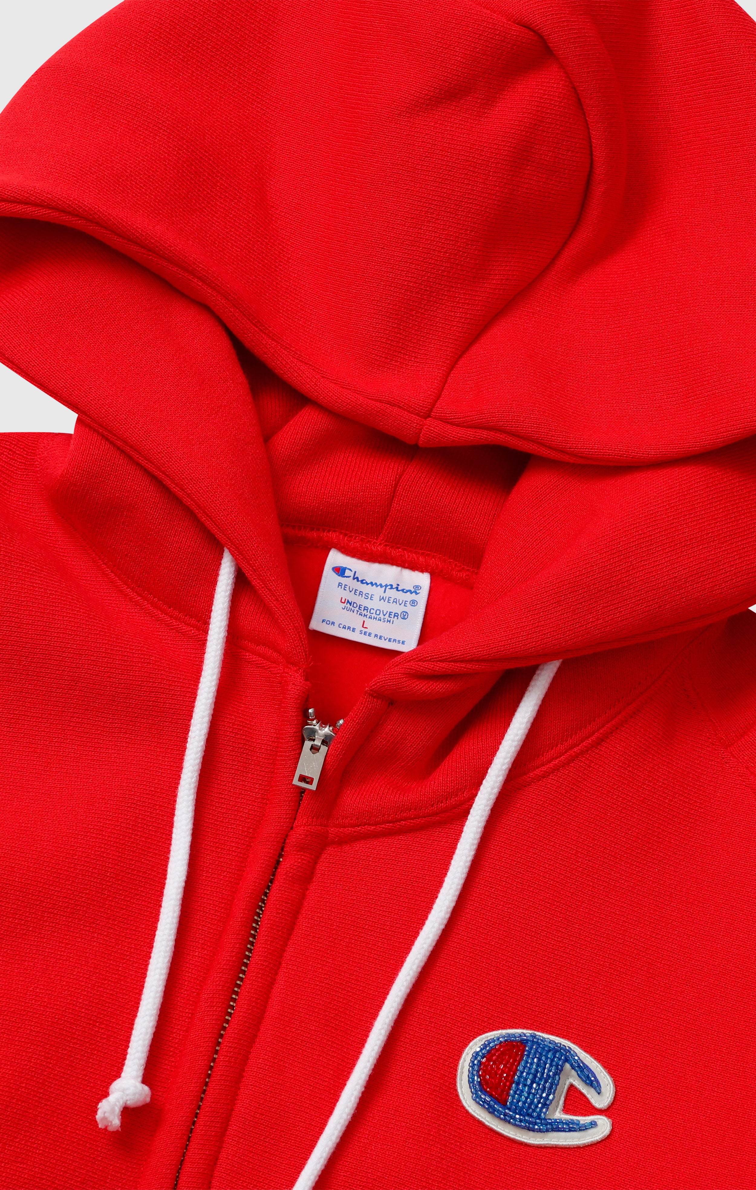 Unisex Reverse Weave “Undercover” Full-Zip Sweatshirt red