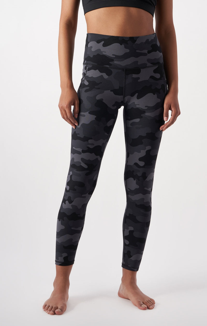 Legging Femme 7/8 Taille Haute avec Poches en Tissu Respirant  Athletic Fit