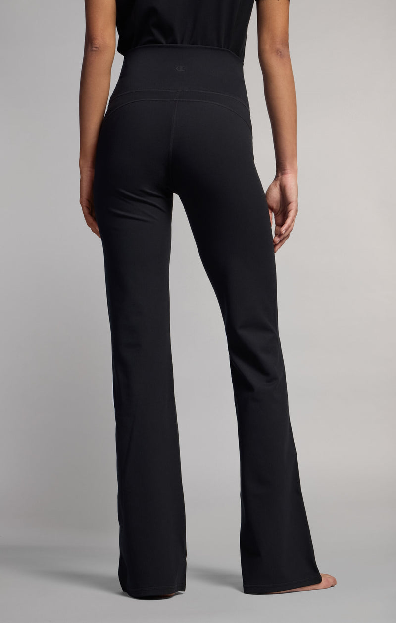 Legging Évasé Femme Taille Haute en Tissu Respirant Athletic Fit