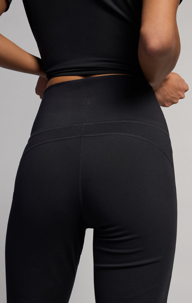 Legging Évasé Femme Taille Haute en Tissu Respirant Athletic Fit
