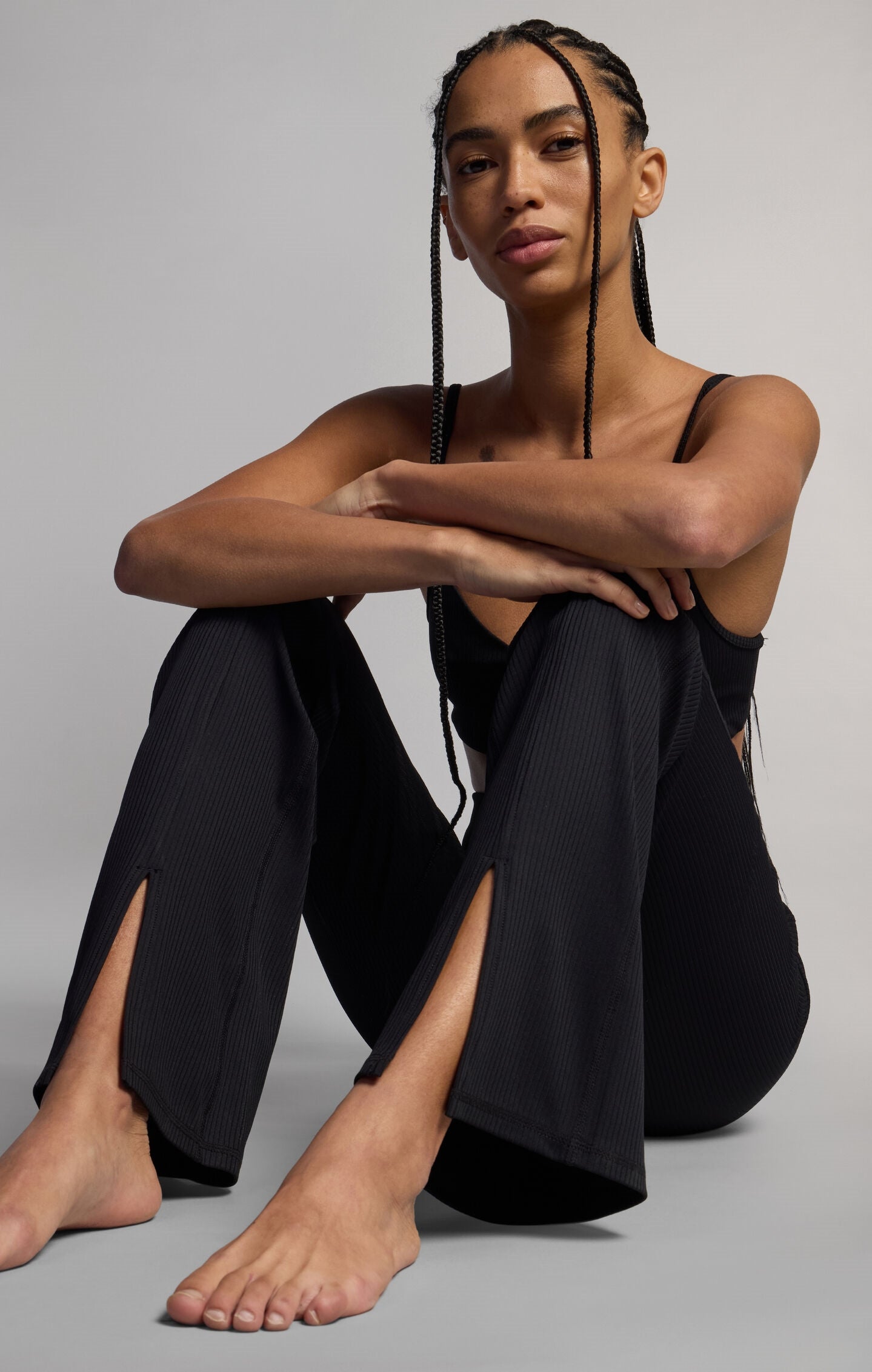 Legging évasé côtelé