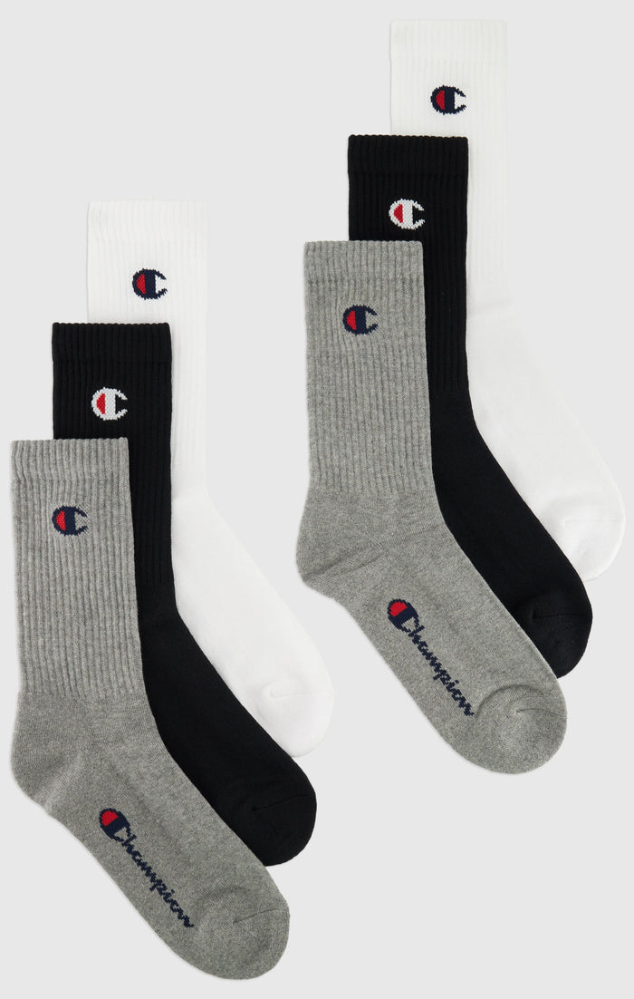 Lot de 6 paires de chaussettes mi-hautes respirantes