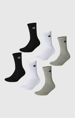 Atmungsaktive Crew-Socken im 6er-Pack