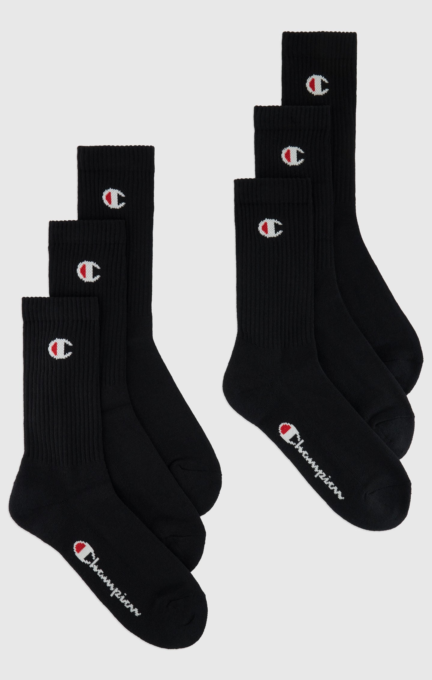 Atmungsaktive Crew-Socken im 6er-Pack